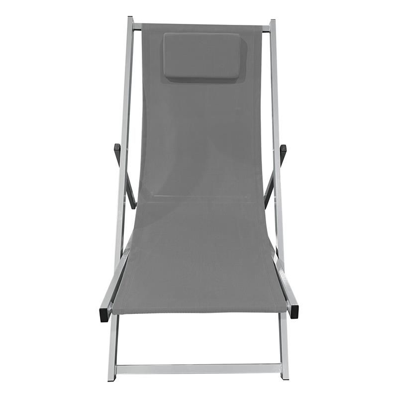 vista 2 de hamaca reclinable gris