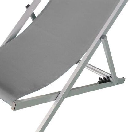 vista 3 de hamaca reclinable gris