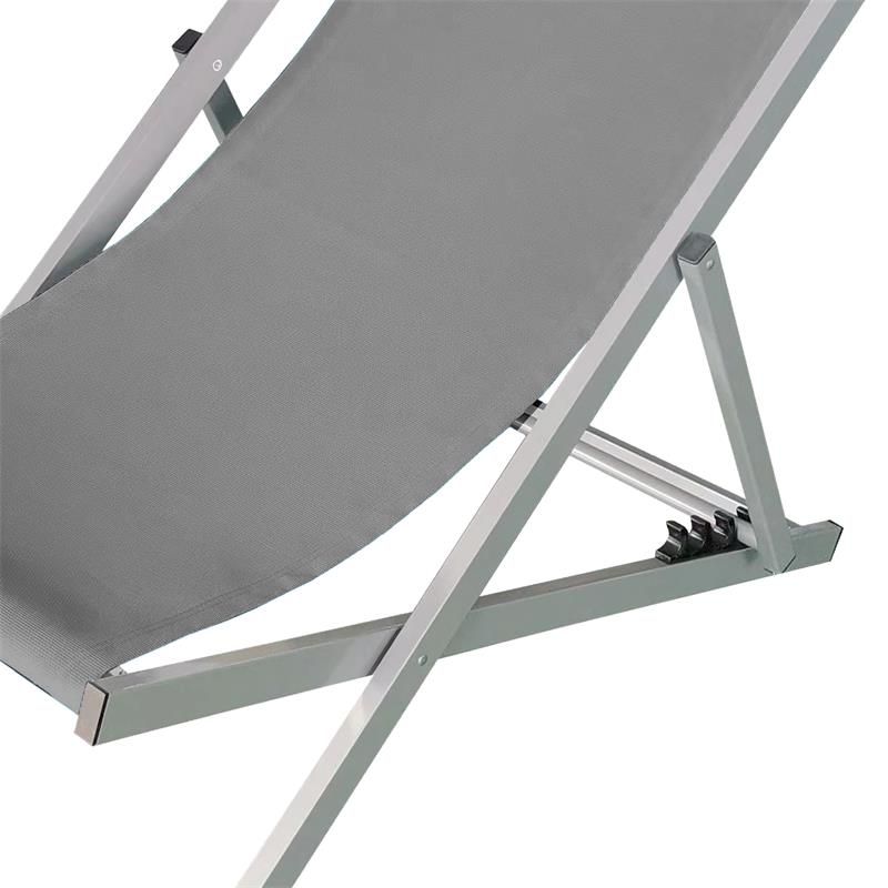vista 3 de hamaca reclinable gris