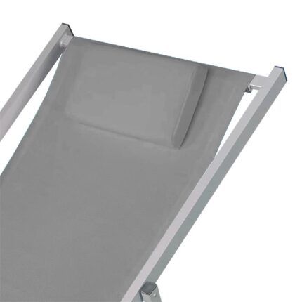 vista 4 de hamaca reclinable gris