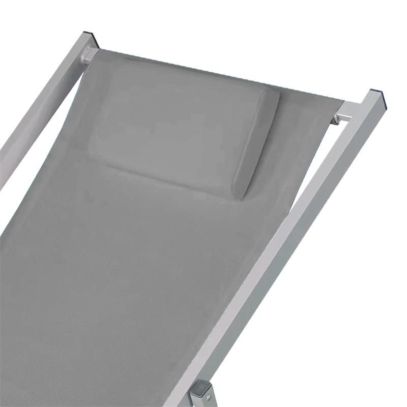 vista 4 de hamaca reclinable gris