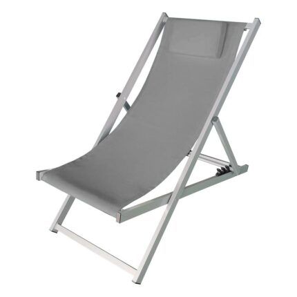 hamaca reclinable gris para exterior