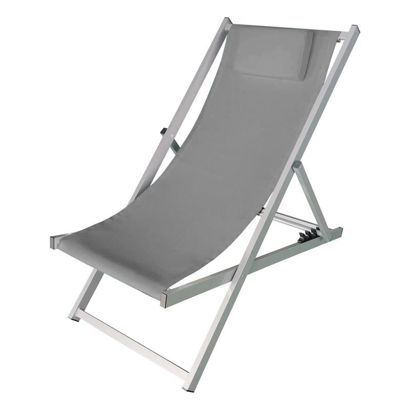 hamaca reclinable gris para exterior