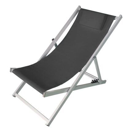 hamaca reclinable negra para exterior