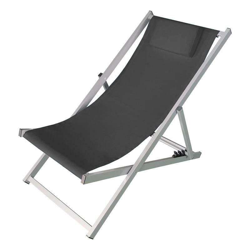 hamaca reclinable negra para exterior