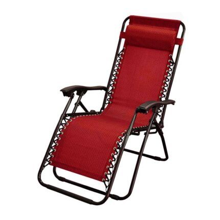 sillón multiposición rojo para exterior