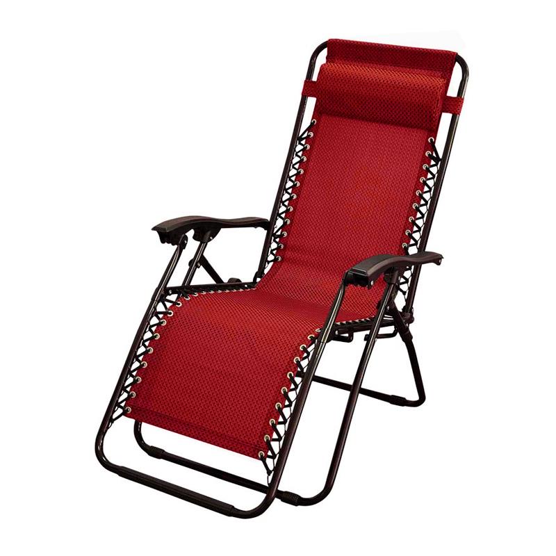 sillón multiposición rojo para exterior