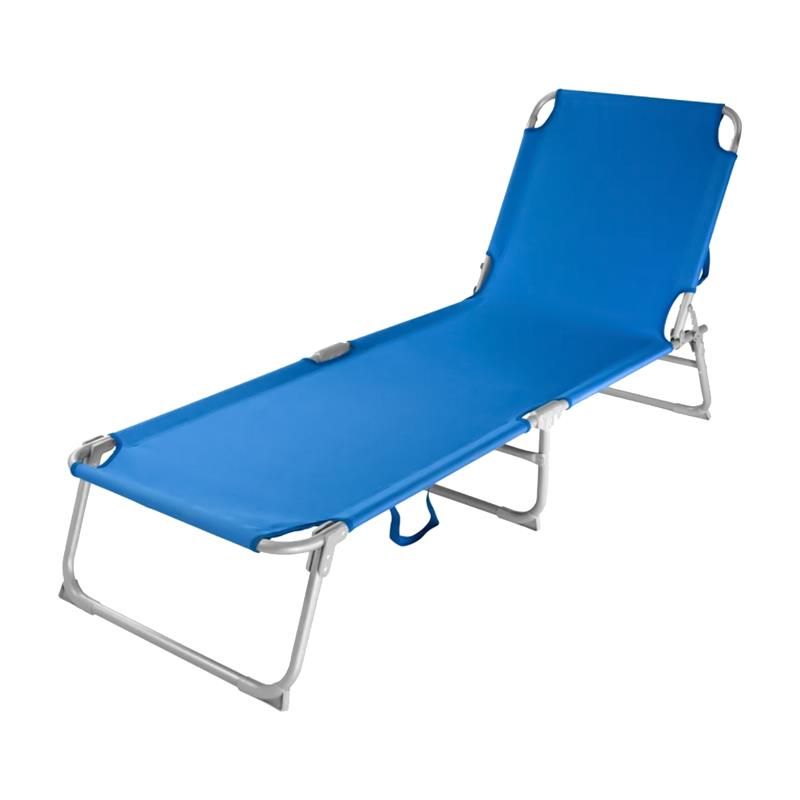 tumbona plegable azul para exterior