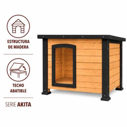 Caseta akita compacta de madera Donna Garden