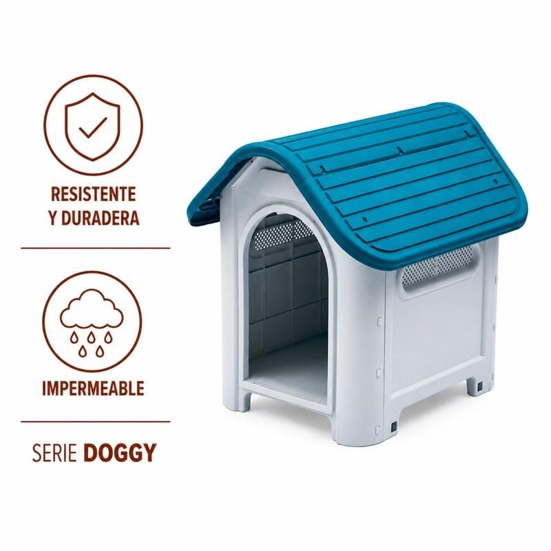 Caseta de perro plástica Doggy compacta