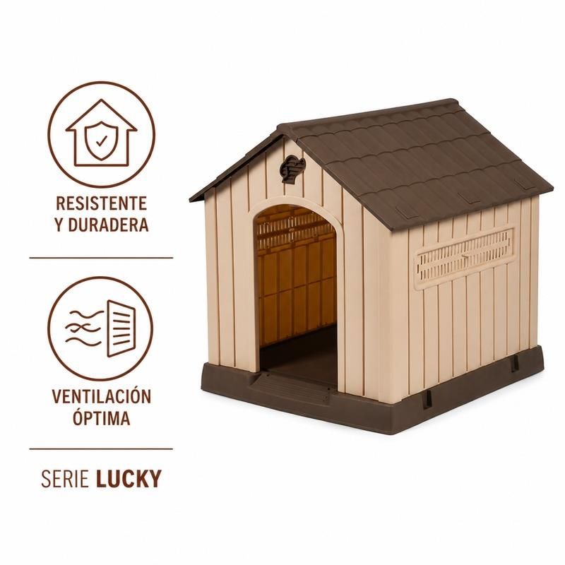 Caseta plástica para perros Lucky mediana