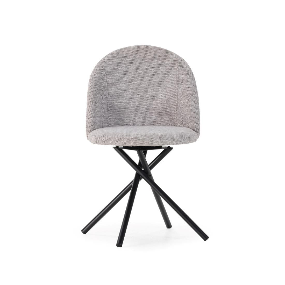 silla Kazu gris claro vista lateral