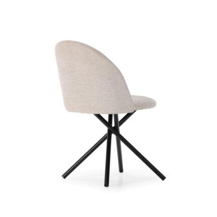 silla Kazu beige claro patas negras