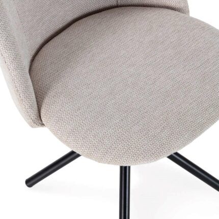 silla Kazu beige claro perfil