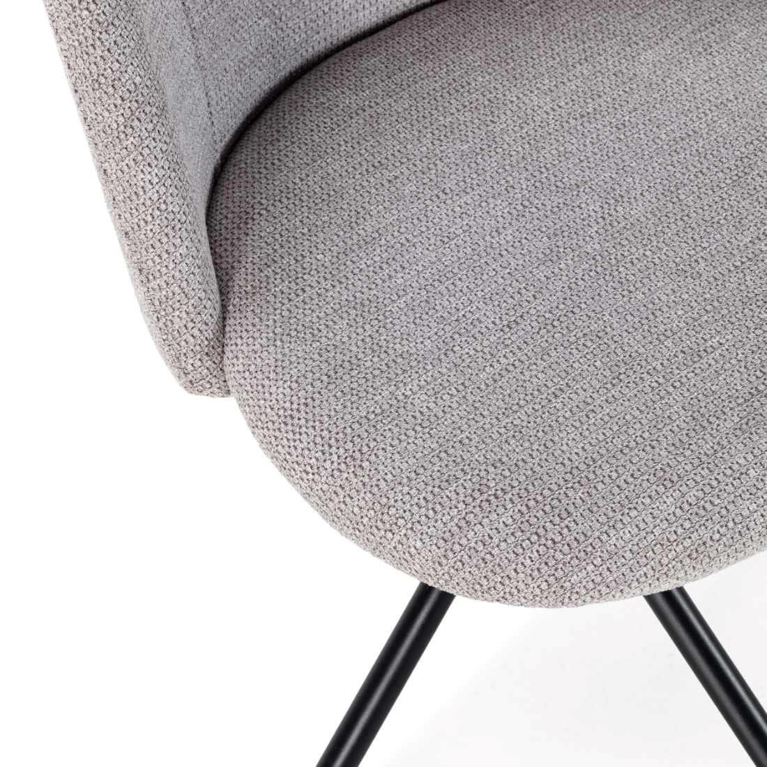 silla Kazu gris claro perfil
