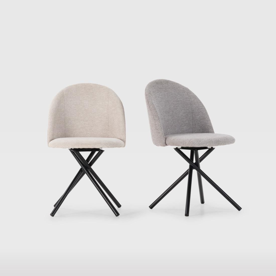 silla Kazu beige claro ambiente