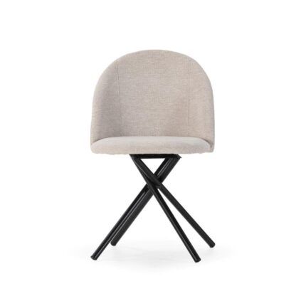 silla Kazu beige claro vista lateral