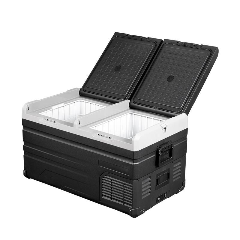 Nevera camping 72L con modelo MAX y ECO 80w abierta