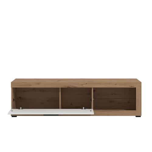 Mueble TV Remo Artisan y Blanco con puerta abatible