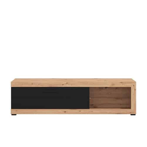 Mueble de TV Remo 162 cm en acabado Artisan y Negro