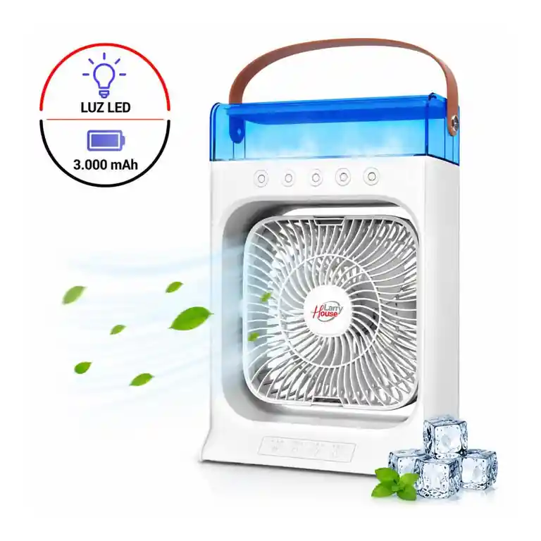 Ventilador portátil Larryhouse 10W con nebulizador y batería