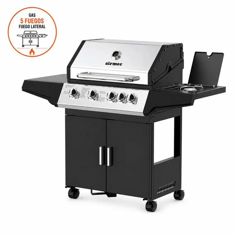 Barbacoa de gas Charrúa 5 fuegos Airmec vista principal