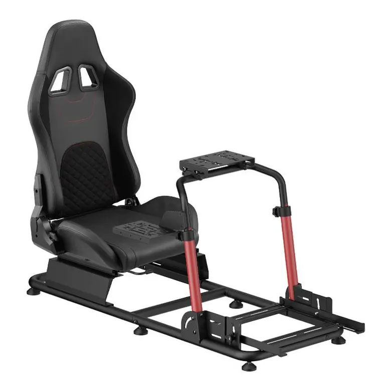 Conjunto Volten RC300 con asiento negro y soportes para volante, pedales y cambio
