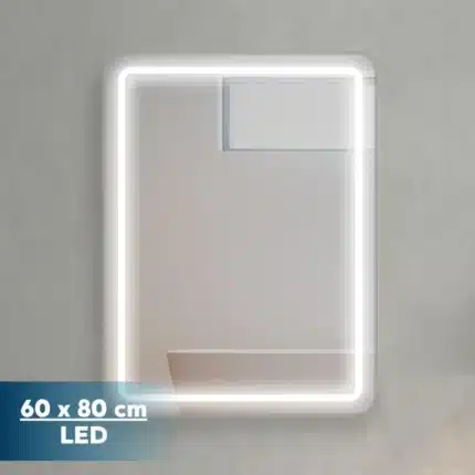 Espejo LED Atenas Benotti 60x80 con luz en los bordes