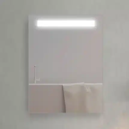 Segunda vista del espejo Benotti 60x80 con luz LED