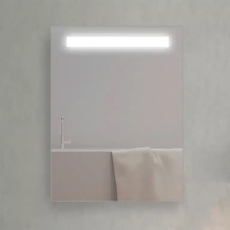 Segunda vista del espejo Benotti 60x80 con luz LED