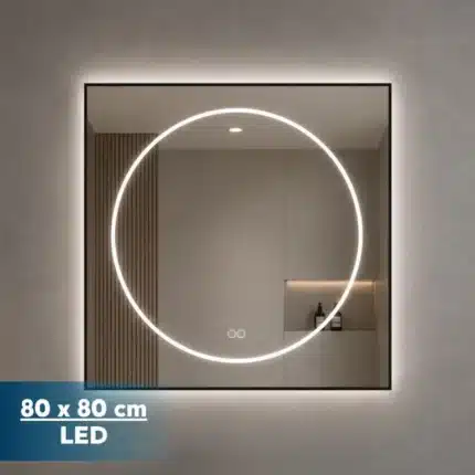 Espejo LED Phuket Benotti 80x80 con iluminación circular