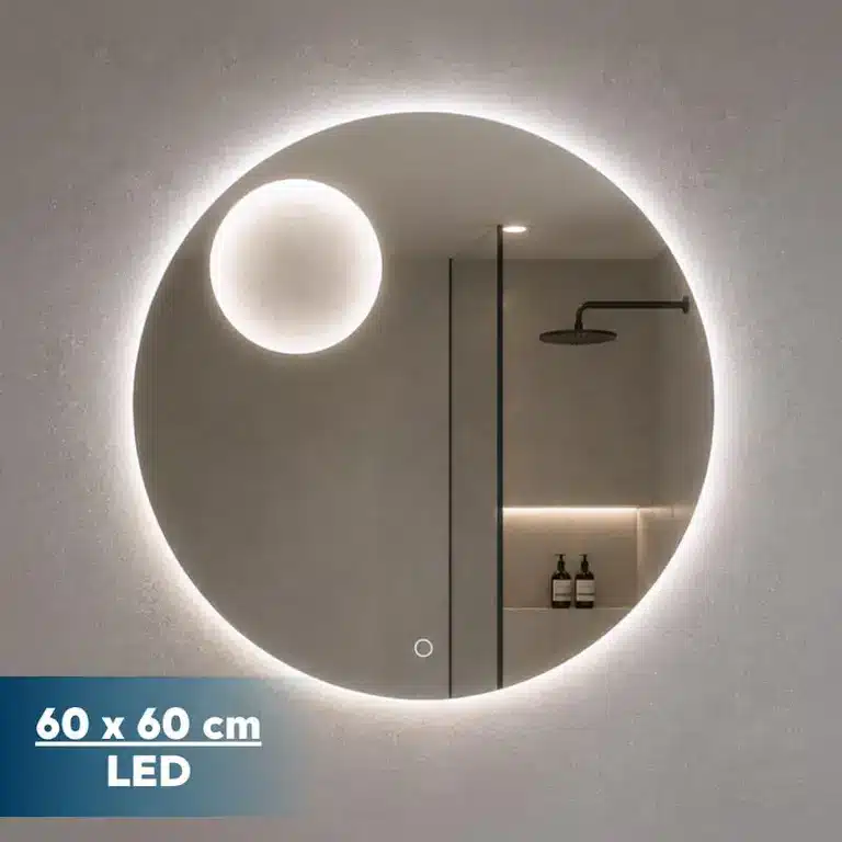 Espejo LED redondo Feroe Benotti de 60 cm