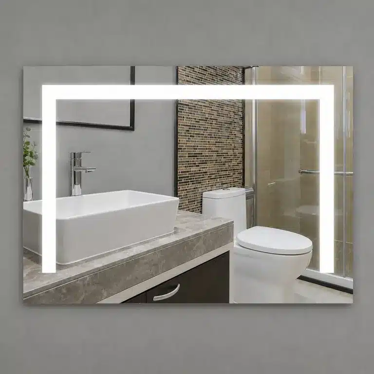 Segunda vista del espejo Venecia 80x60 con luz LED