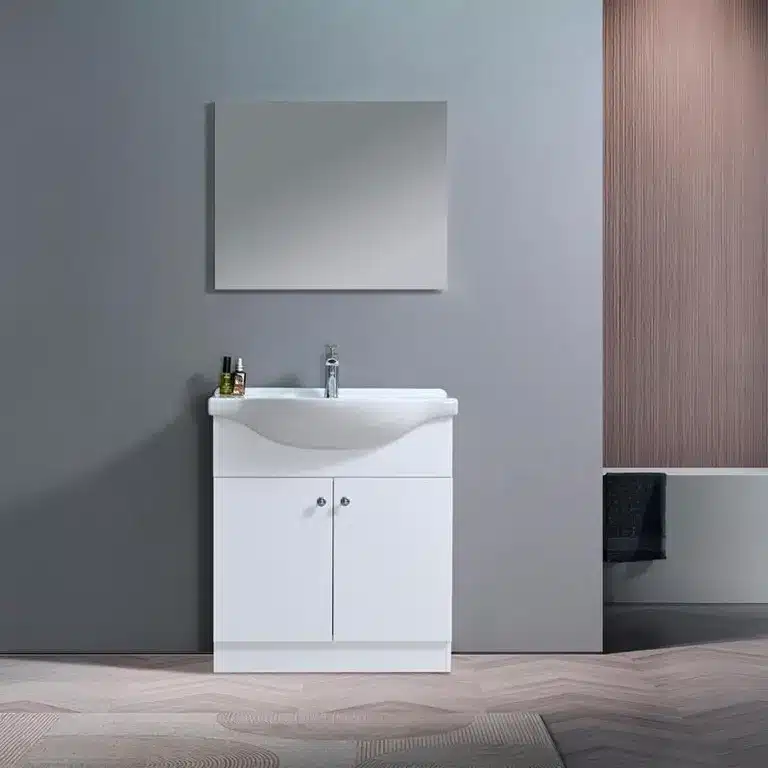 Segunda vista del mueble Aroa blanco de dos puertas