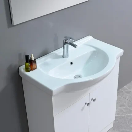 Vista del conjunto Aroa de 75 cm con lavabo
