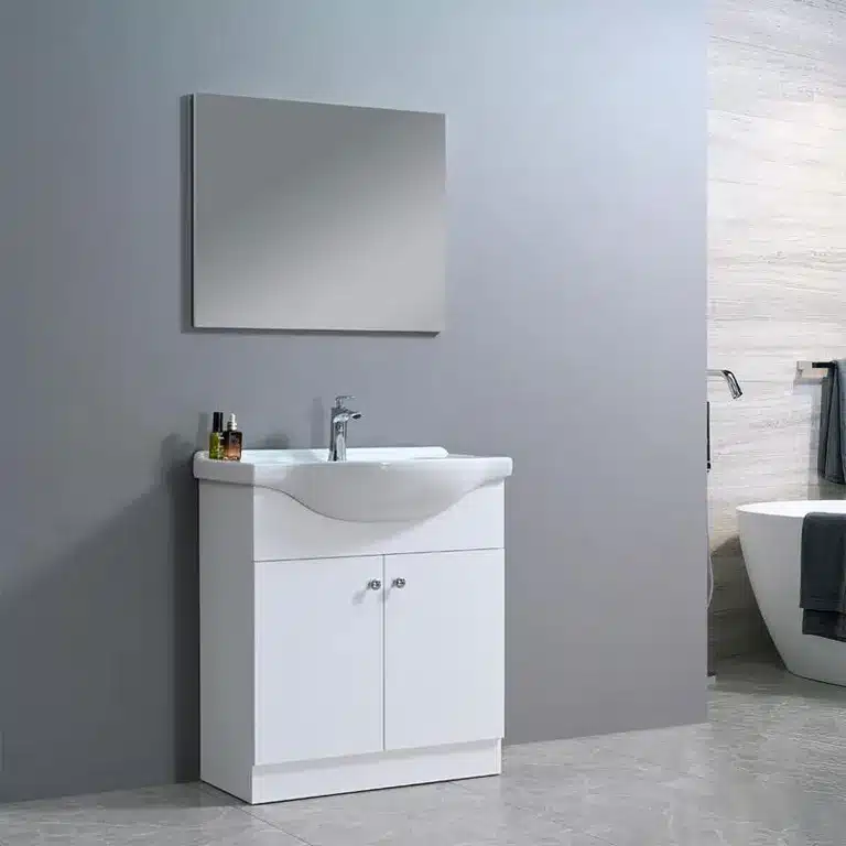 Mueble de baño Aroa blanco de 75 cm con lavamanos