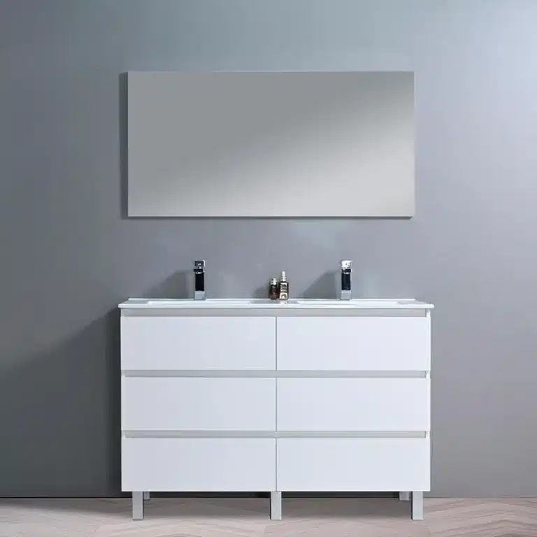 Segunda vista del mueble Mika de 120 cm con doble lavabo