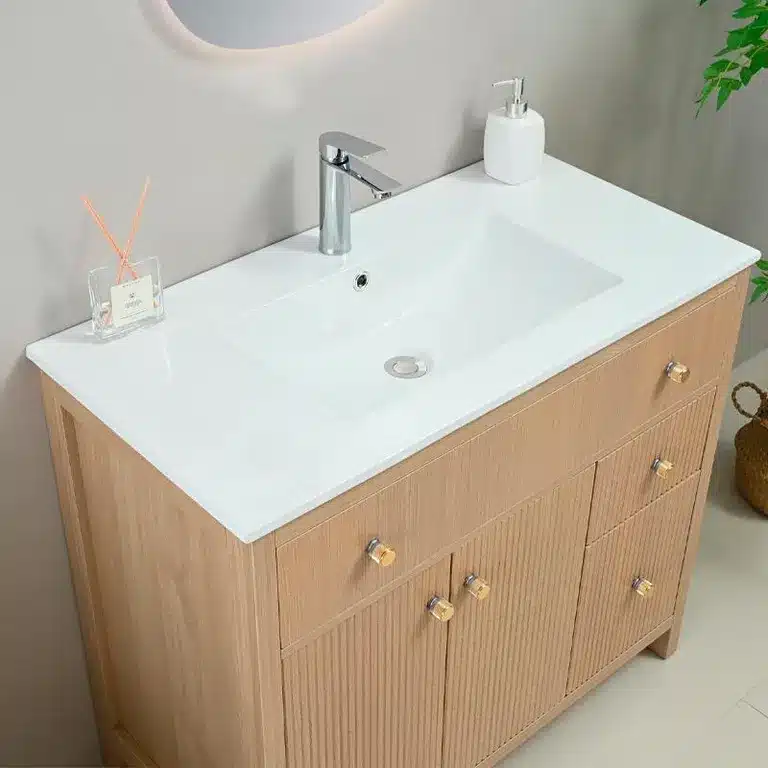 Detalle del mueble de baño Sahar de 100 cm
