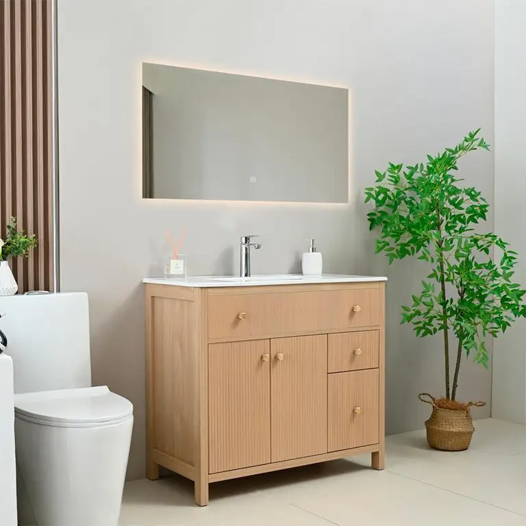 Mueble de baño Sahar de 100 cm con espejo LED