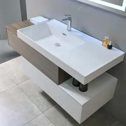 mueble baño suspendido Adhara 132 cm vista 4