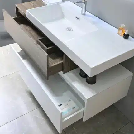 mueble baño suspendido Adhara 132 cm vista 5