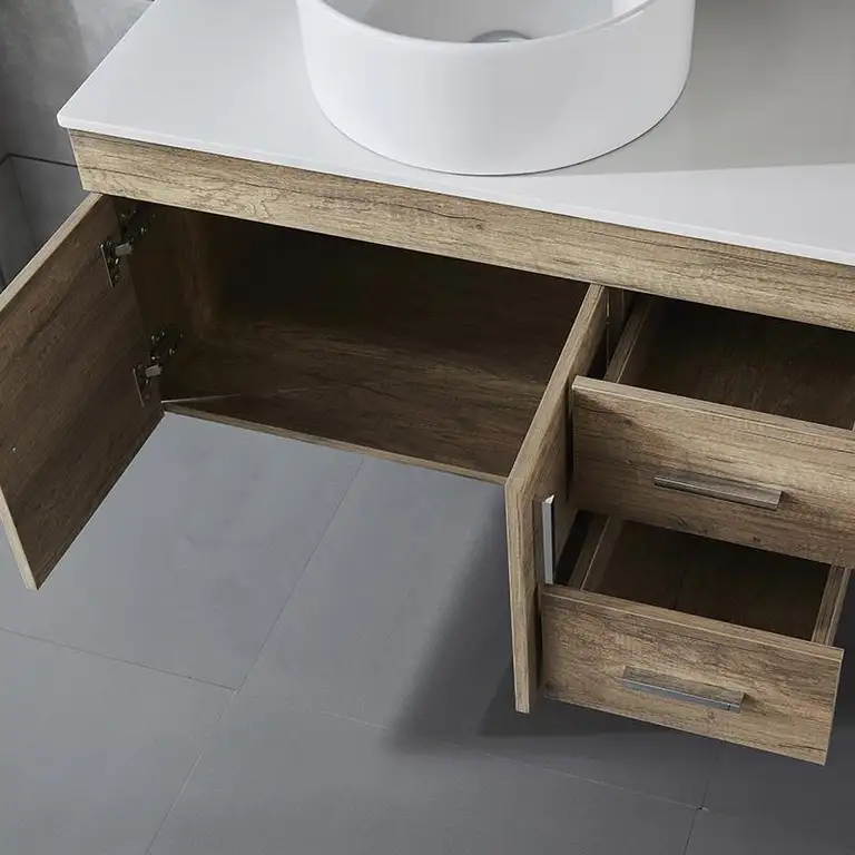 Detalle de puertas y gavetas del mueble Beta