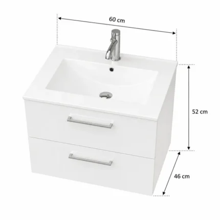 mueble baño suspendido Cipres 60 cm vista 5