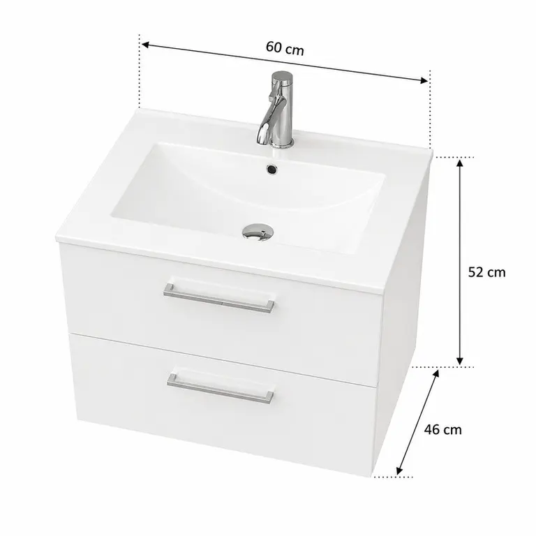 mueble baño suspendido Cipres 60 cm vista 5