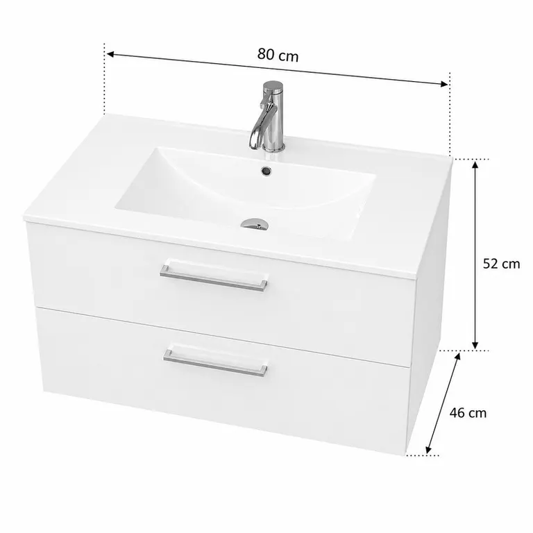 mueble baño suspendido Cipres 80 cm vista 5