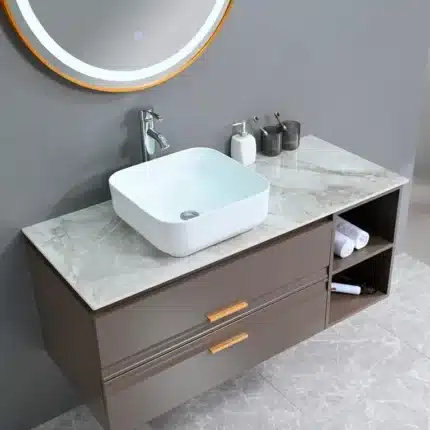 Vista 4 del mueble baño suspendido Leia 120 cm