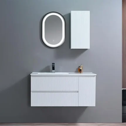 Mueble baño suspendido Lian blanco de 100 cm