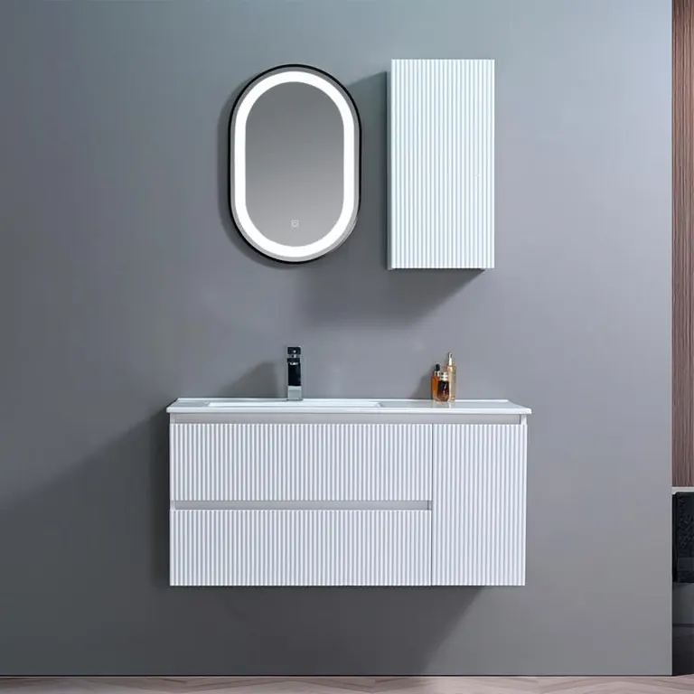 Mueble baño suspendido Lian blanco de 100 cm