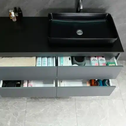 Vista 3 del mueble baño suspendido Malva 120 cm