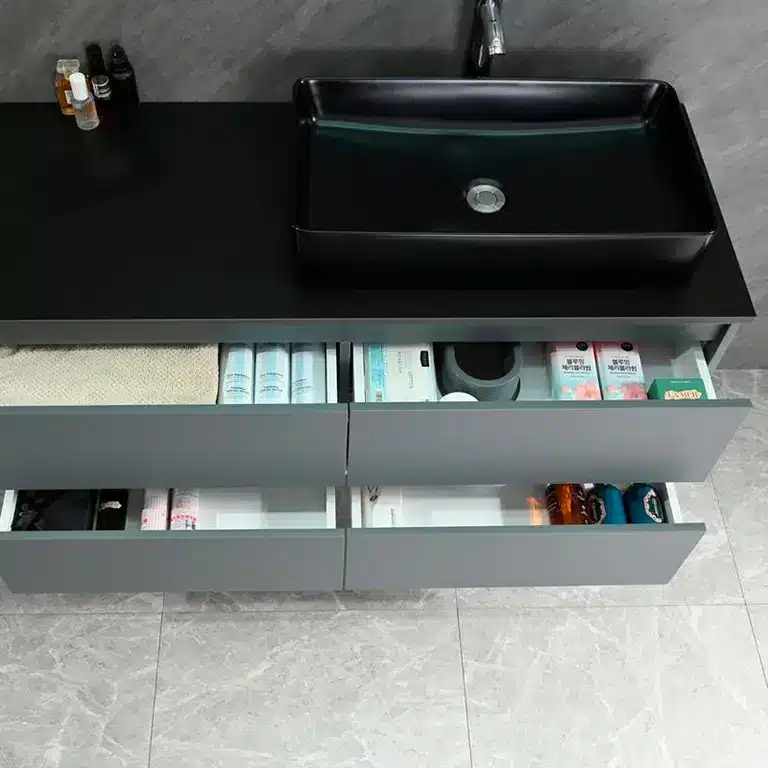 Vista 3 del mueble baño suspendido Malva 120 cm